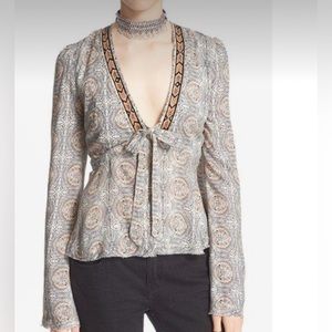 NWT Free People Time of your life blouse